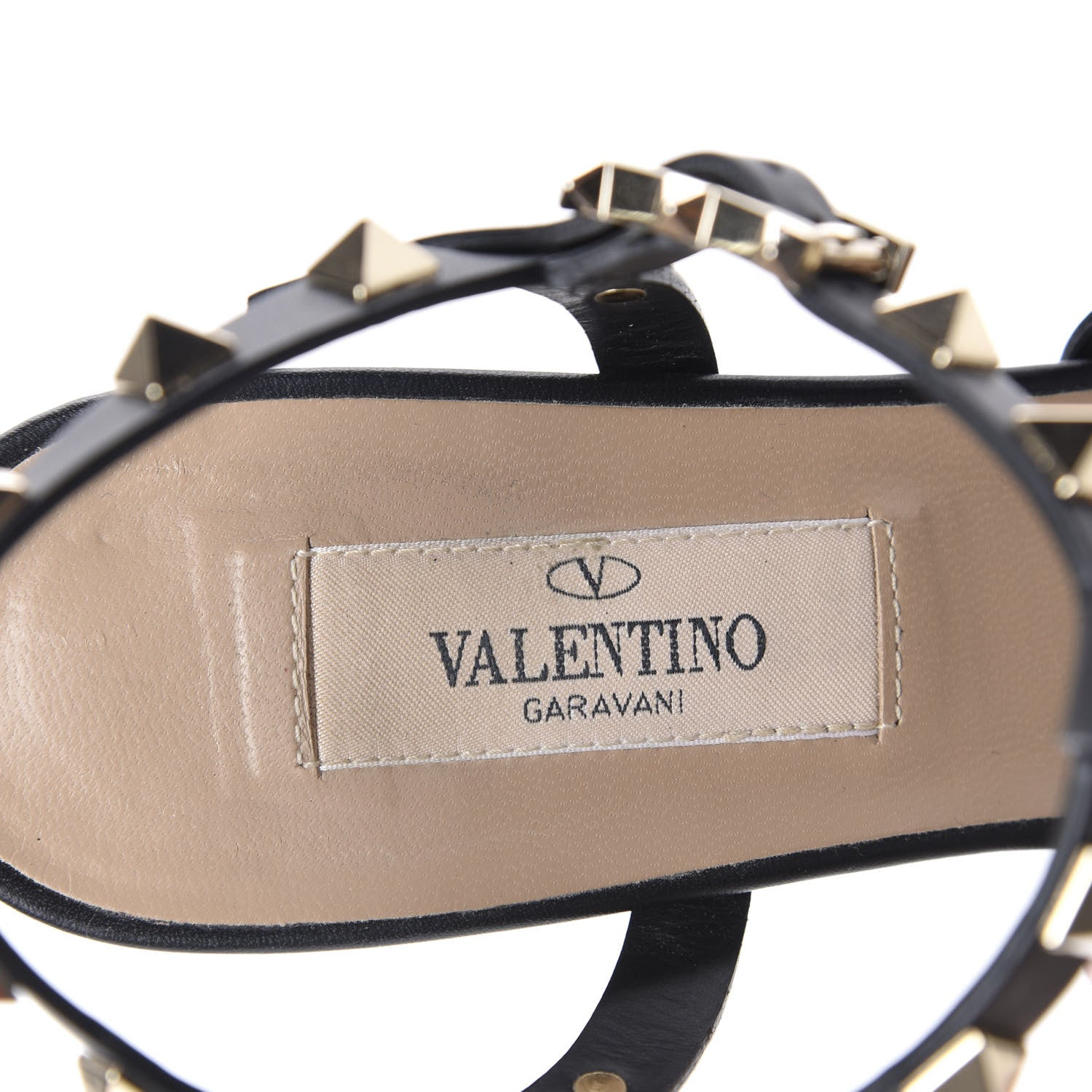 Valentino Garavani Calfskin Rockstud 60mm City Sandals 36 Black 7 of 9