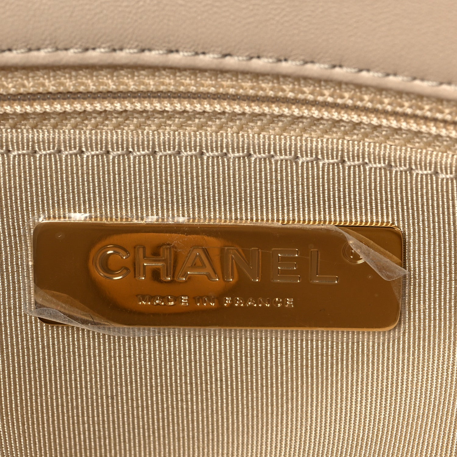 Chanel Lambskin Quilted Large Chanel 19 Flap Beige 6 of 8