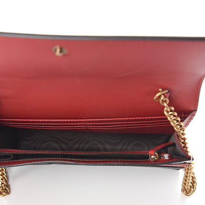 Gucci Calfskin Queen Margaret Chain Wallet Blue Agata Hibiscus Red Mystic White 4 of 8