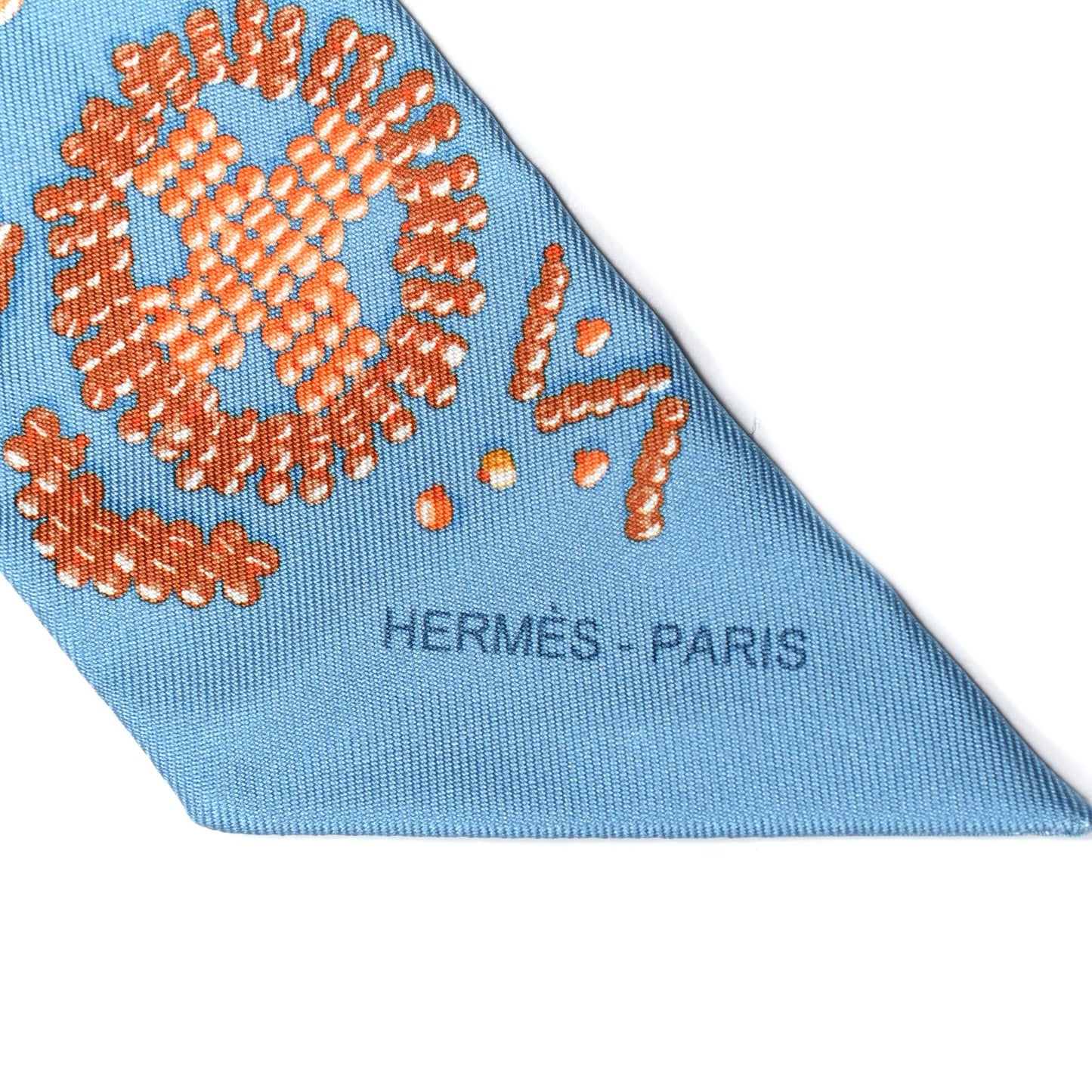 Silk Kelly En Perles Twilly Bleu Azur Orange