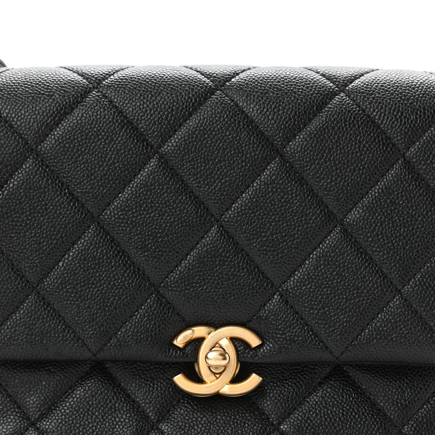 Chanel Shiny Caviar Quilted Small Chain Melody Flap Black 8 of 10