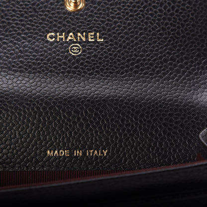 Chanel Caviar Quilted Flap Card Holder Wallet Black 7 of 10