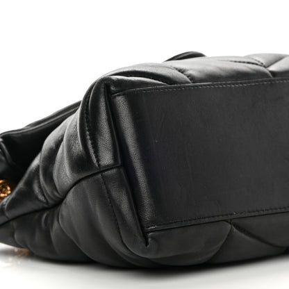 Saint Laurent Lambskin Quilted Small Loulou Puffer Monogram Chain Satchel Black 9 of 17