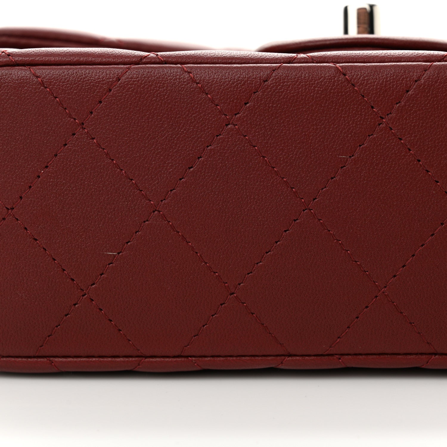 Chanel Lambskin Quilted Mini Rectangular Flap Burgundy 12 of 12