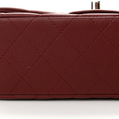 Chanel Lambskin Quilted Mini Rectangular Flap Burgundy 12 of 12