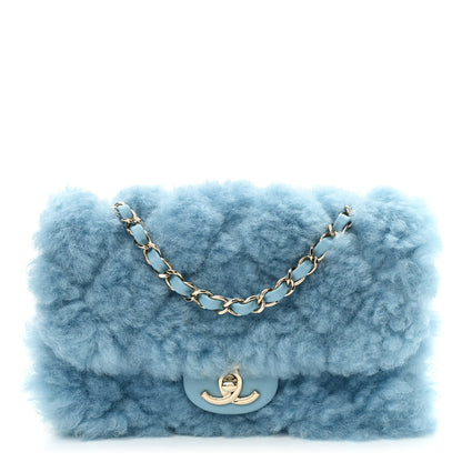 Chanel Shearling Lambskin Quilted Flap Blue 1 of 10