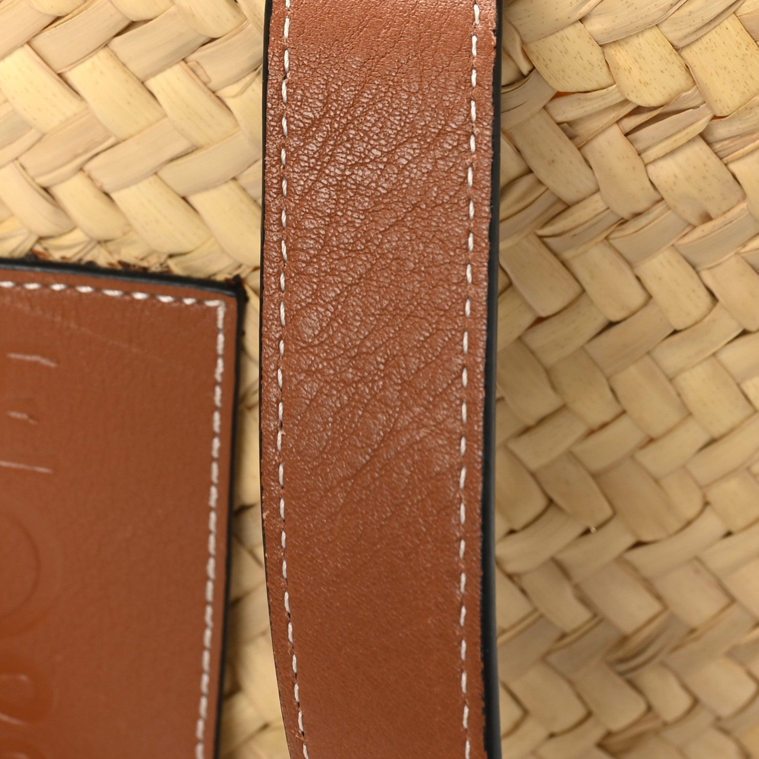 Loewe Raffia Basket Tote Bag Natural Tan 10 of 11