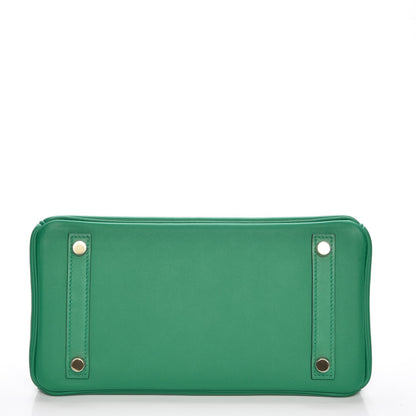 Hermes Swift Birkin 25 Vert Vertigo 6 of 35