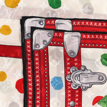 Louis Vuitton LV X YK Silk Monogram Dots Scarf 90 White 3 of 3