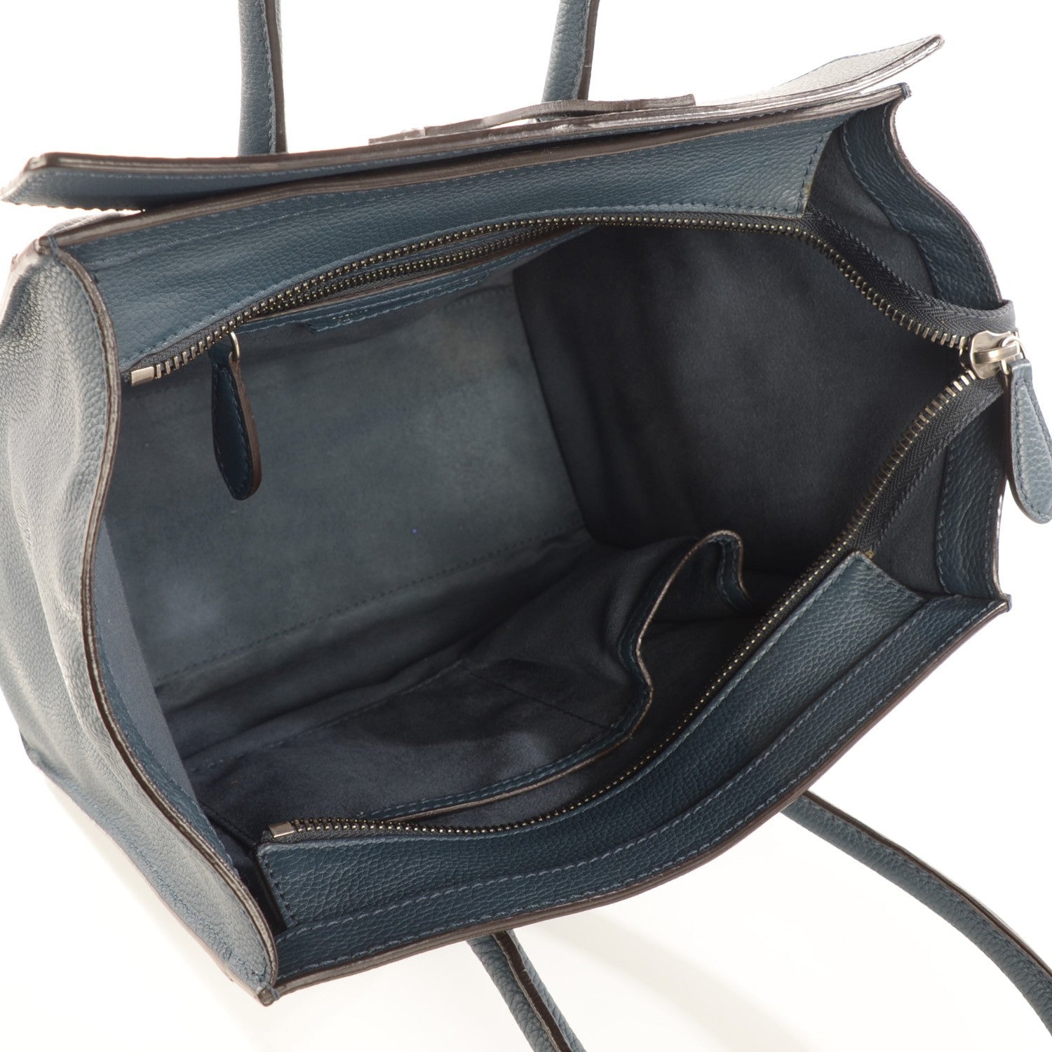 Celine Drummed Calfskin Micro Luggage Orage 8 of 9