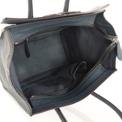 Celine Drummed Calfskin Micro Luggage Orage 8 of 9