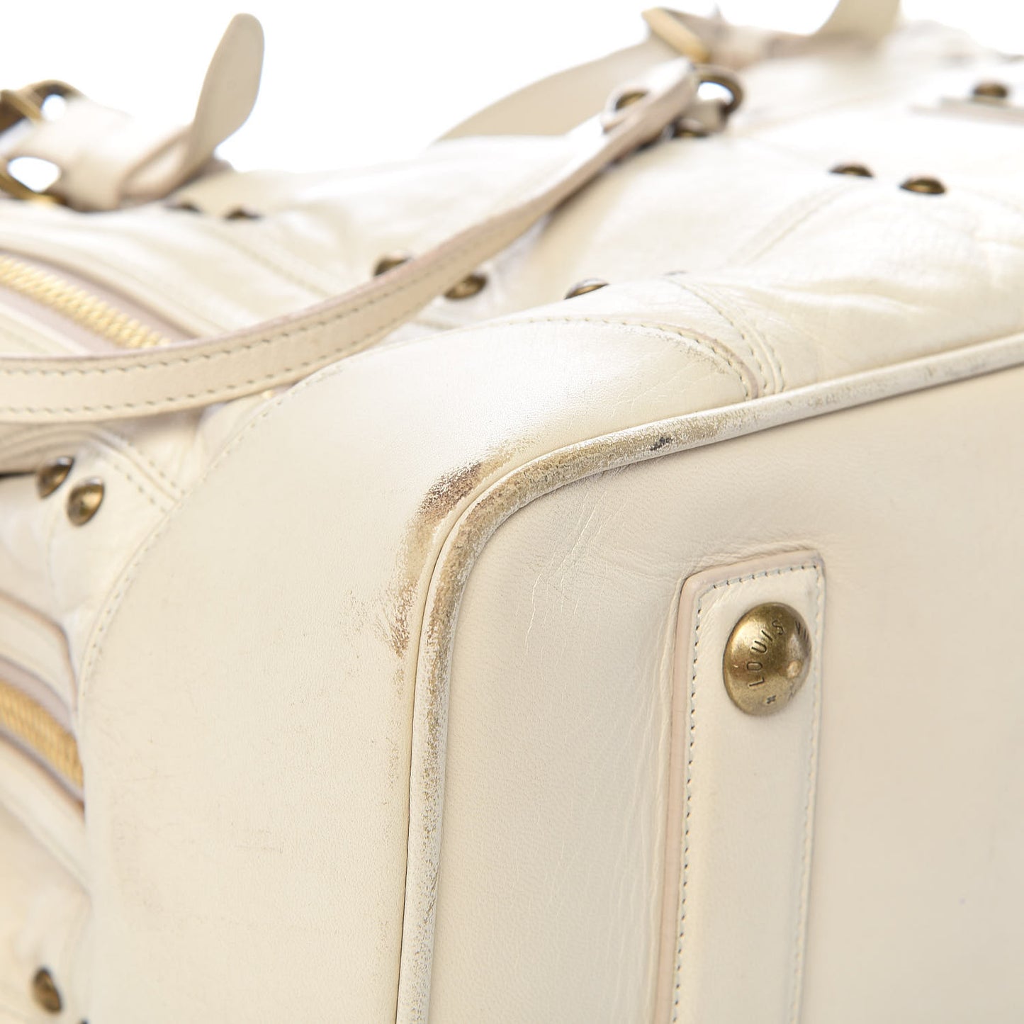 Lambskin Riveting White