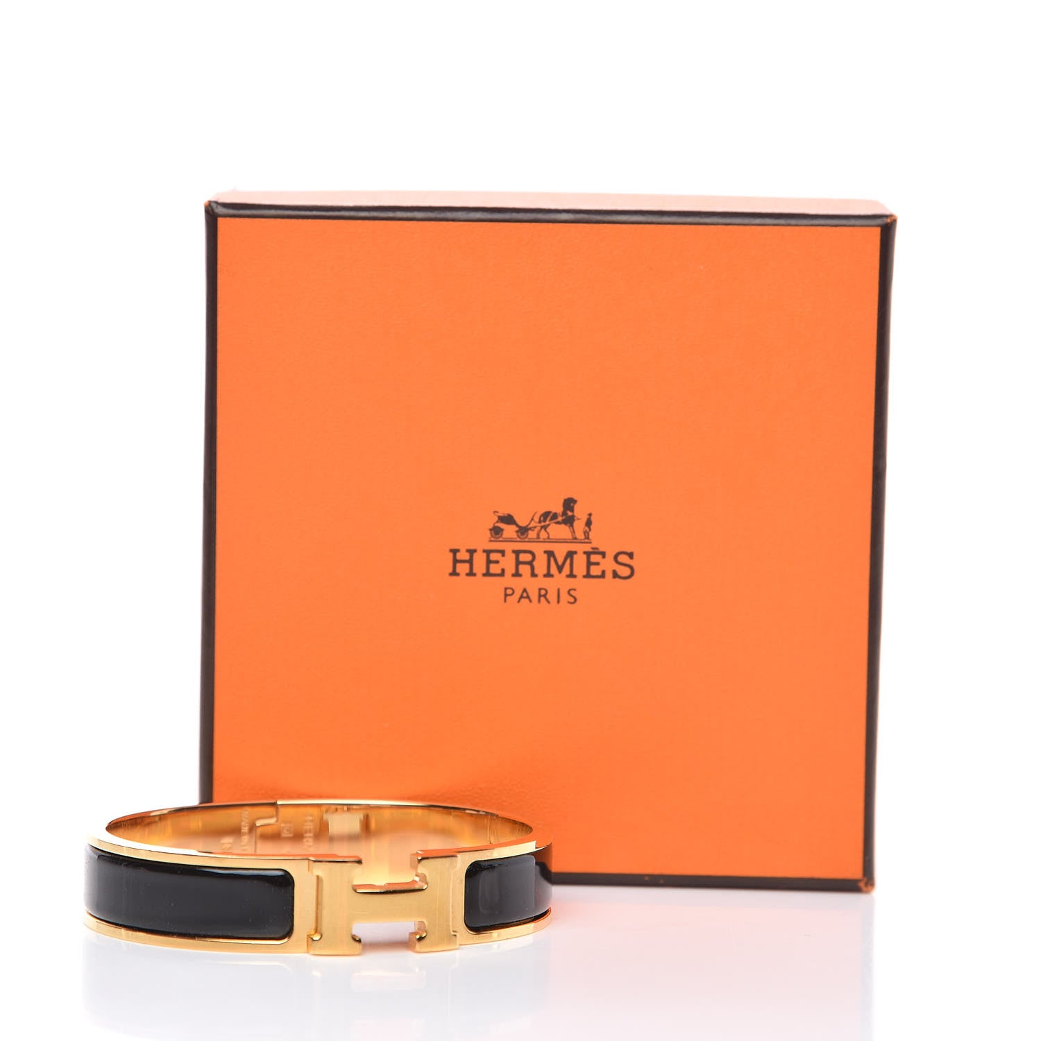 Hermes Enamel Narrow Clic Clac H Bracelet PM Black 5 of 5