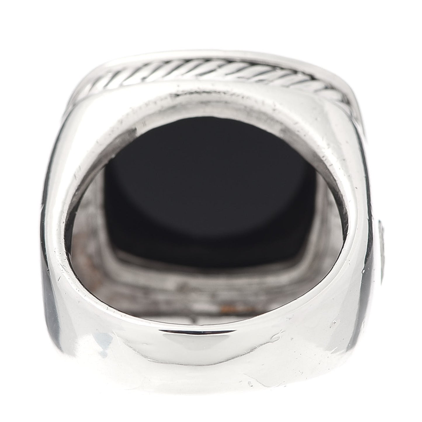 Sterling Silver Diamond Black Onyx 14mm Albion Statement Ring 52 6