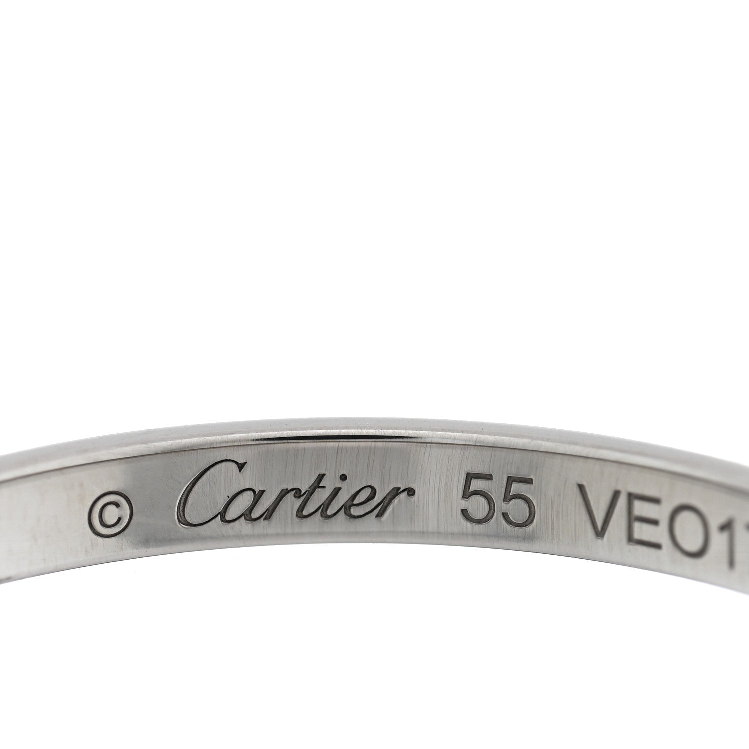 Cartier Platinum 2mm 1895 Wedding Band Ring 55 7.25 5 of 6