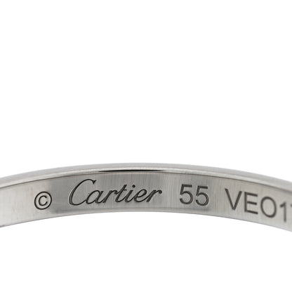 Cartier Platinum 2mm 1895 Wedding Band Ring 55 7.25 5 of 6