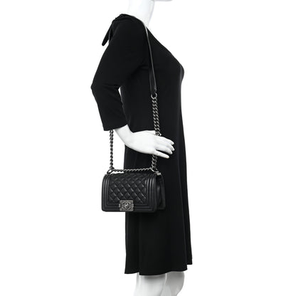Chanel Caviar Quilted Small Boy Flap Black 2 of 16