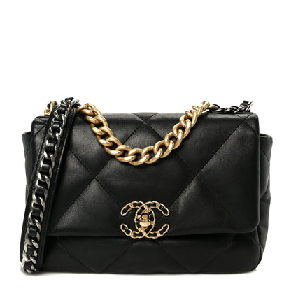 Chanel Lambskin Quilted Medium Chanel 19 Flap Black 1 of 11