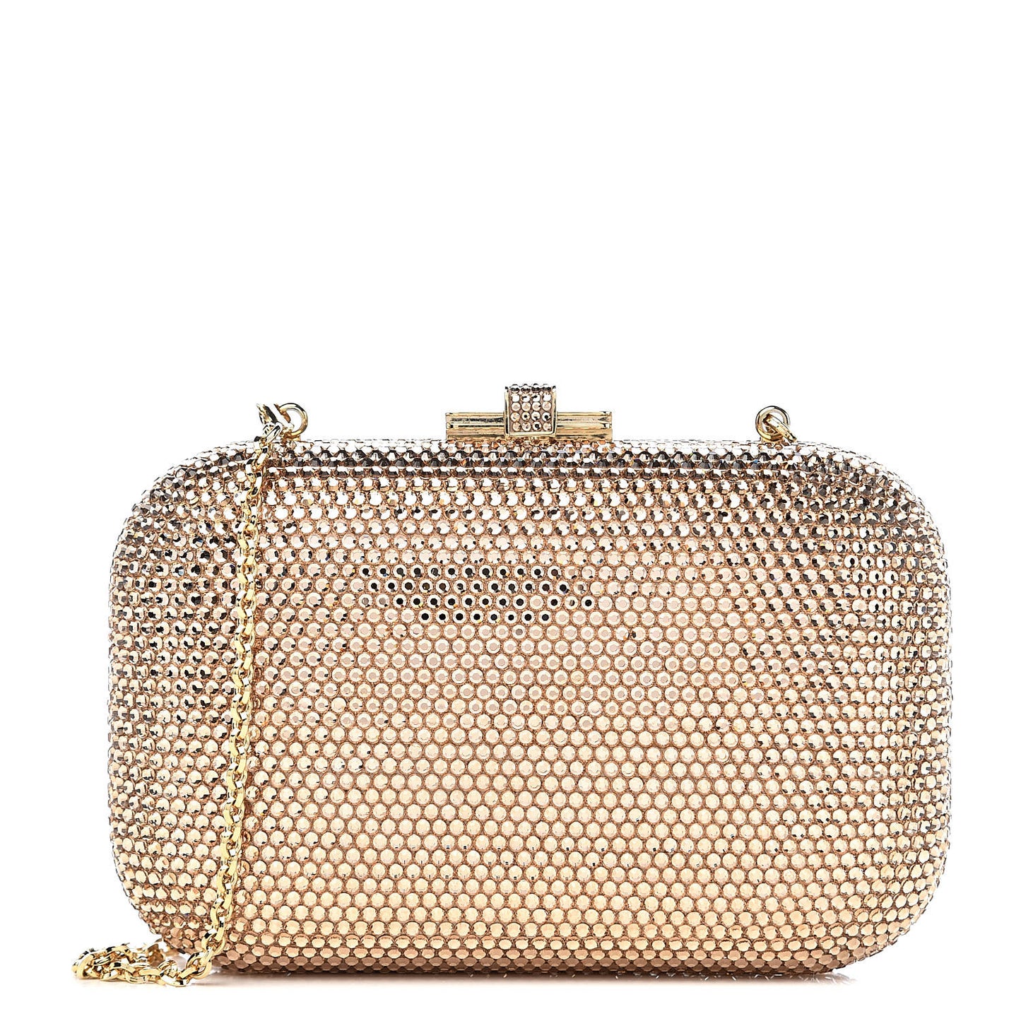 Swarovski Crystal Minaudiere Clutch Gold
