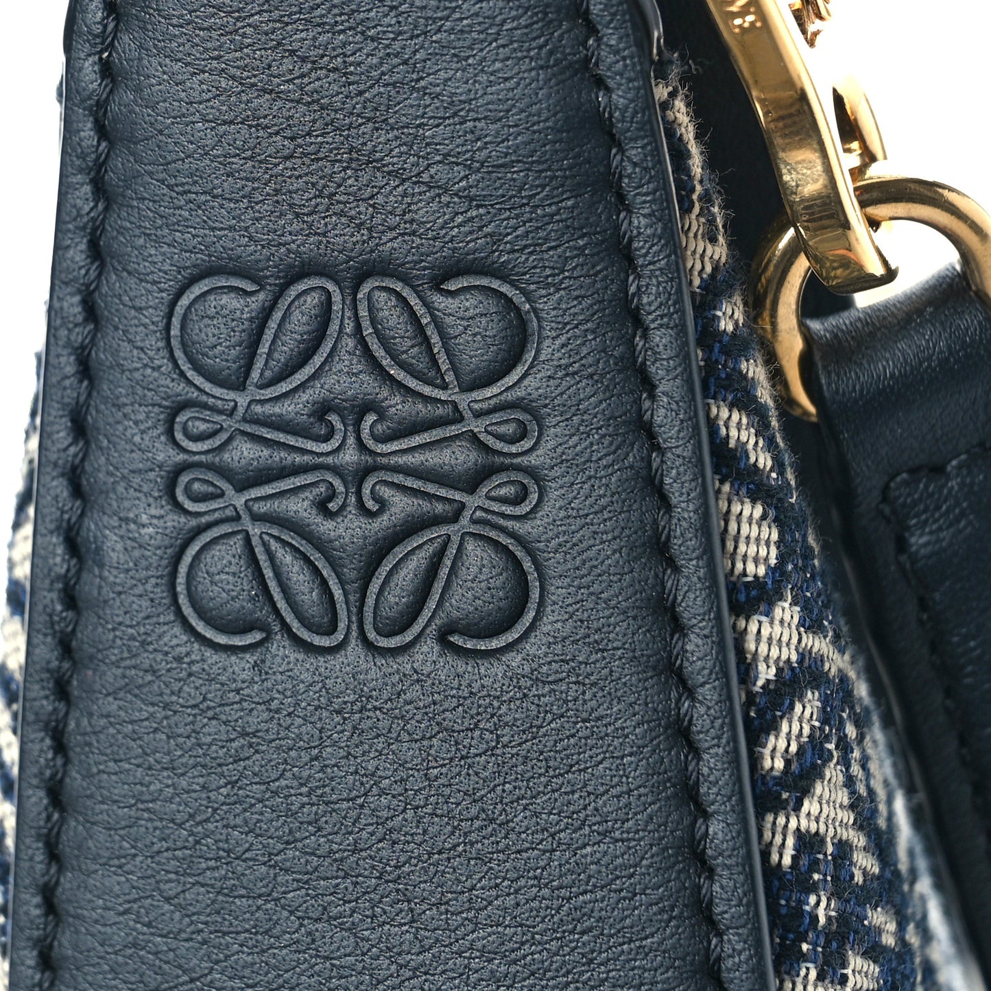 Jacquard Anagram Calfskin Small Luna Navy Black