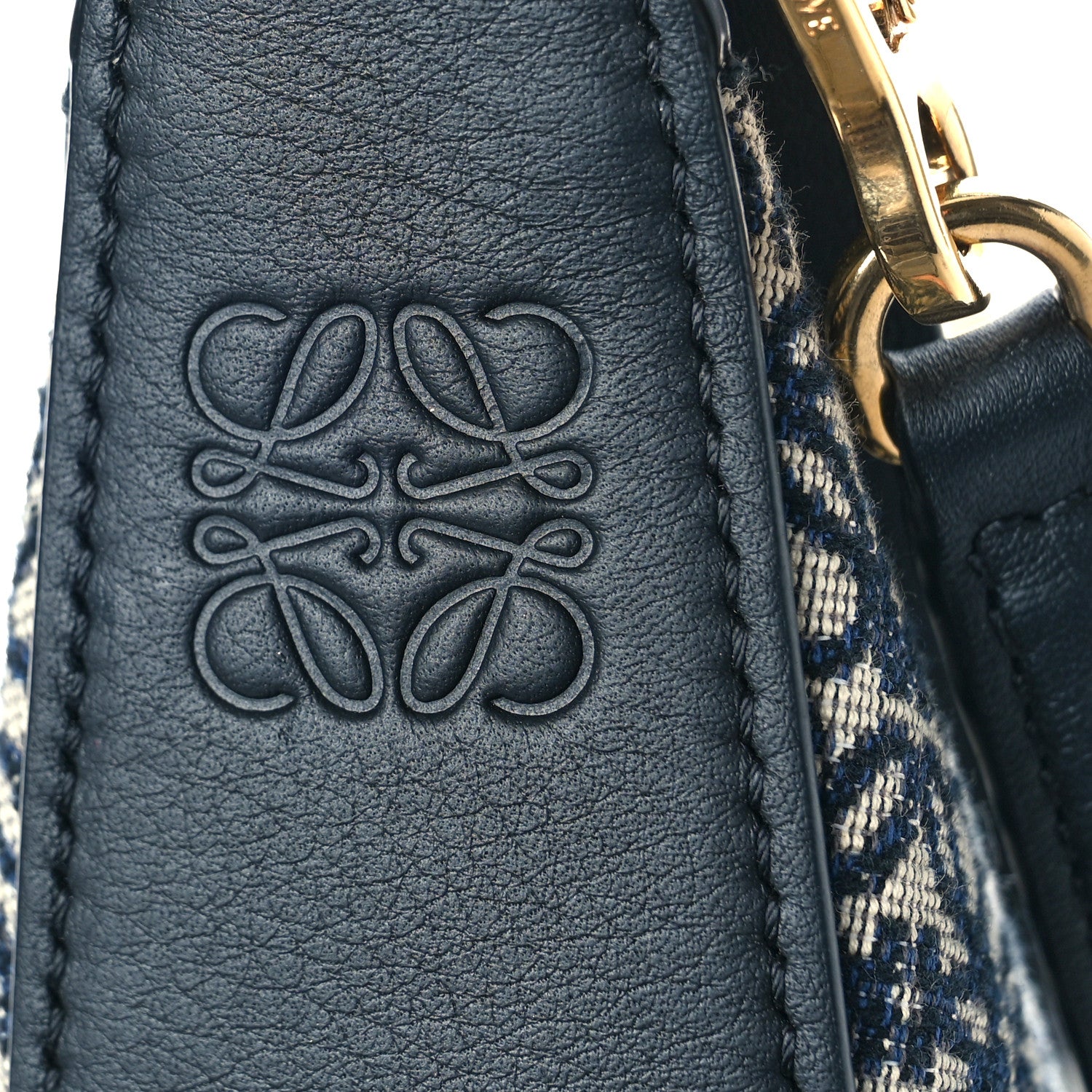 Loewe Jacquard Anagram Calfskin Small Luna Navy Black 8 of 11