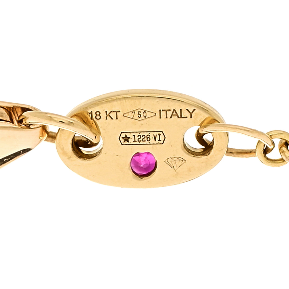18K Yellow Gold Diamond Principessa Flower Link Bracelet