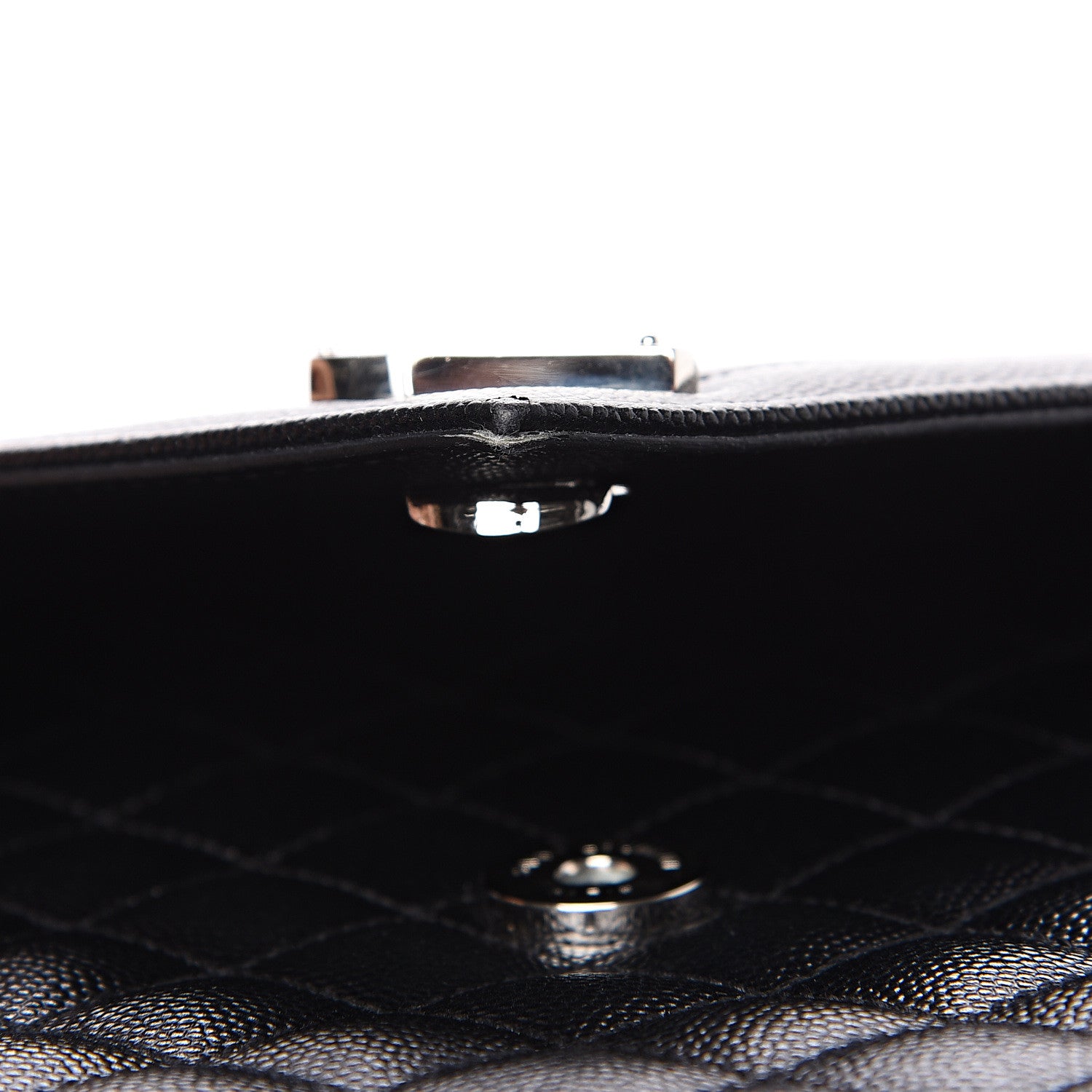 Saint Laurent Grain De Poudre Textured Mixed Matelasse Large Triquilt Monogram Satchel Black 12 of 12