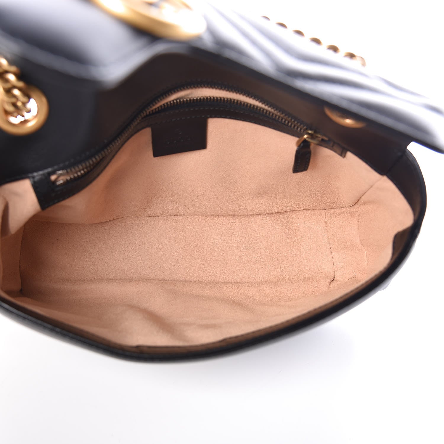 Gucci Calfskin Matelasse Small GG Marmont Shoulder Bag Black 5 of 11