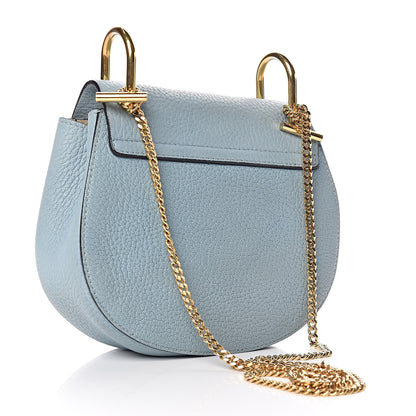 Chloe Grained Lambskin MIni Drew Shoulder Bag Cloudy Blue 3 of 9