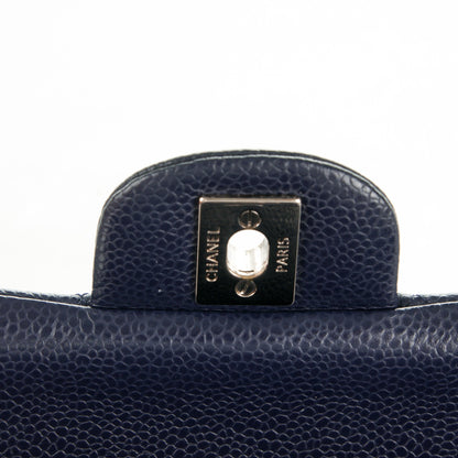 Chanel Caviar Quilted Medium Double Flap Navy 7 of 9
