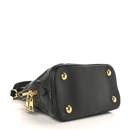 Louis Vuitton Calfskin Bubblegram Alma BB Black 4 of 6