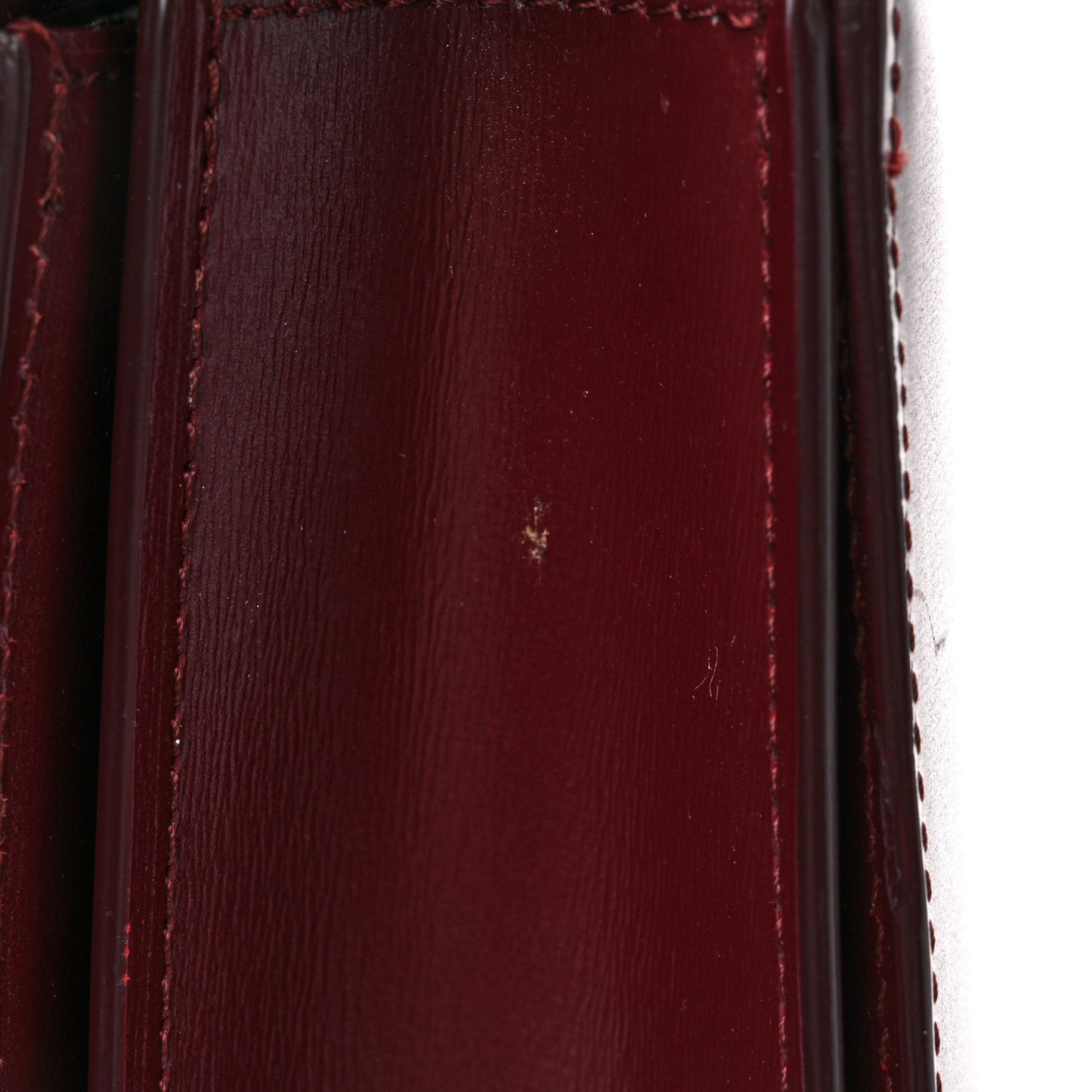 Liege Calfskin Medium Classic Box Flap Bag Burgundy