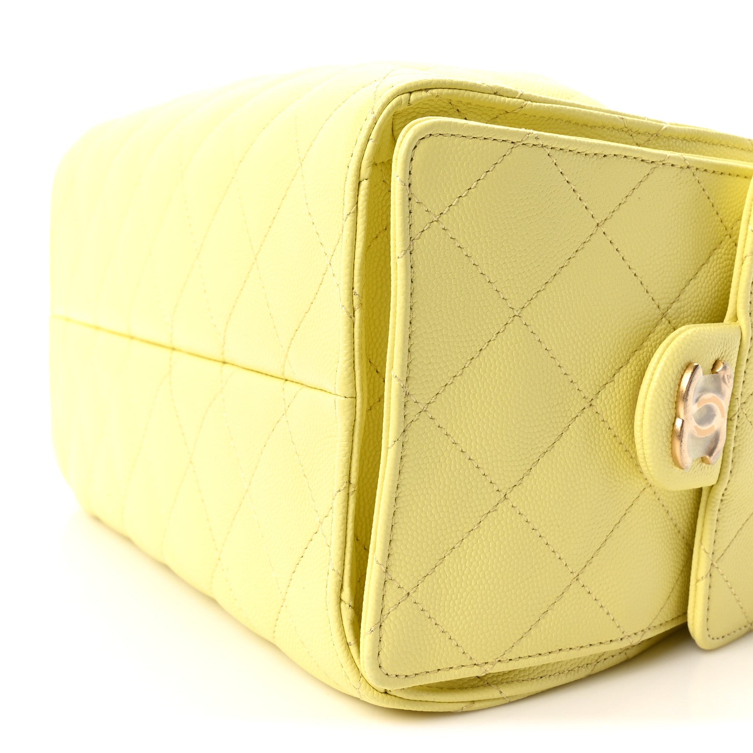 Chanel Caviar Quilted Small Chanel 25 Handbag Light Yellow 10 of 11