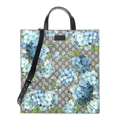 Gucci Soft GG Supreme Monogram Blooms Vertical Tote Blue 1 of 10