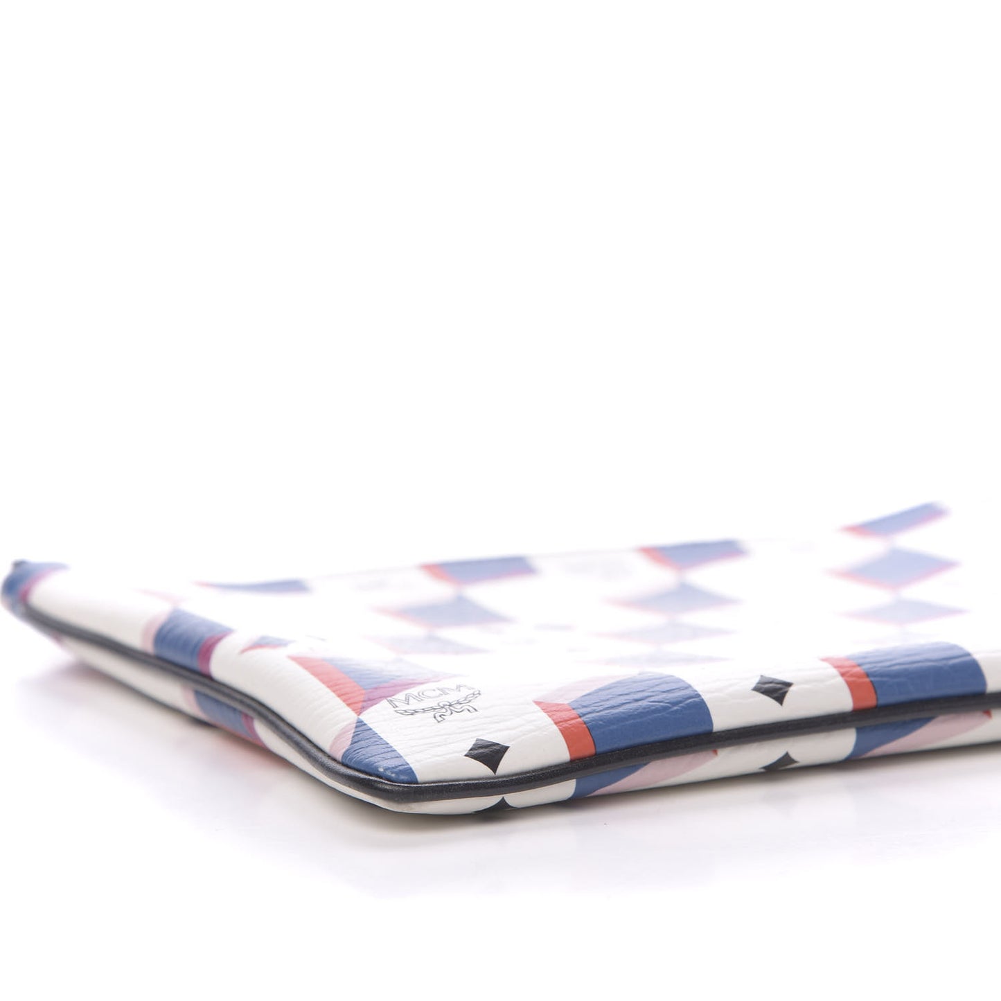 Visetos Diamond Printed Zip Pouch White