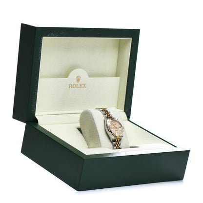 Rolex Stainless Steel 18K Yellow Gold Diamond 26mm Oyster Perpetual Datejust Watch Champagne Jubilee 179173 5 of 5