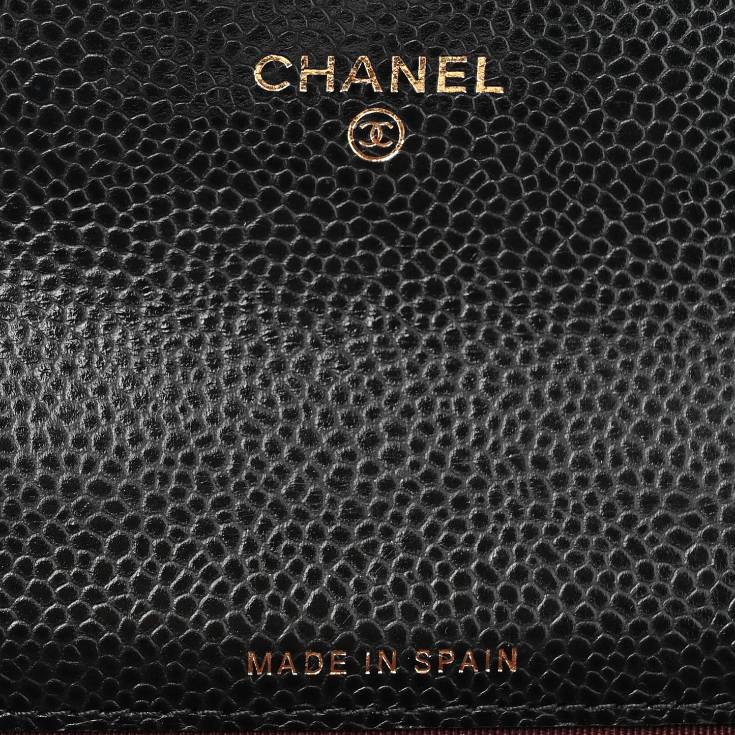 Caviar Quilted Flap Card Holder Wallet Black