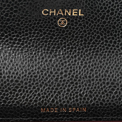Chanel Caviar Quilted Flap Card Holder Wallet Black 6 of 7