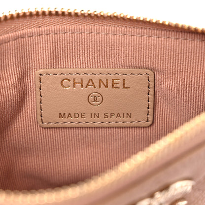 Chanel Caviar Quilted Small Multi Chain Cosmetic Case Beige 6 of 7