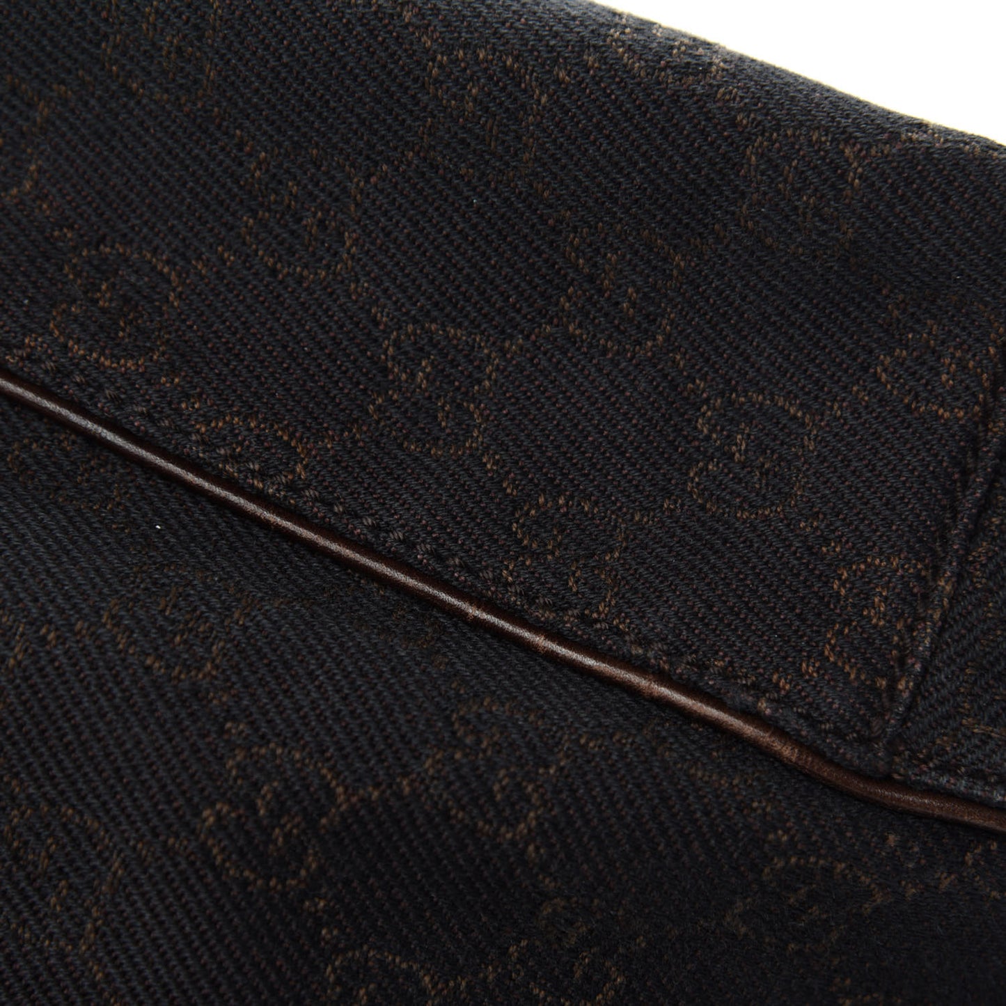 Canvas Monogram Shoulder Bag Brown