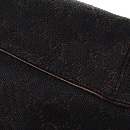 Gucci Canvas Monogram Shoulder Bag Brown 10 of 14