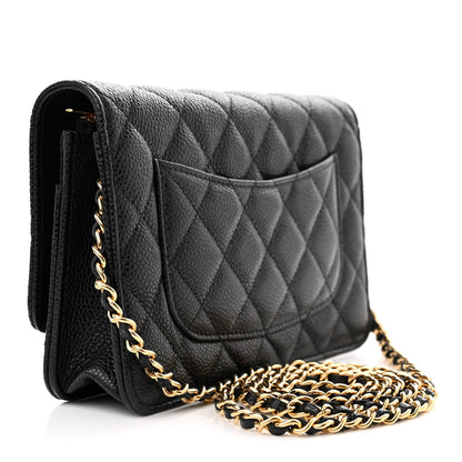 Chanel Caviar Quilted Wallet on Chain WOC Black 3 of 13