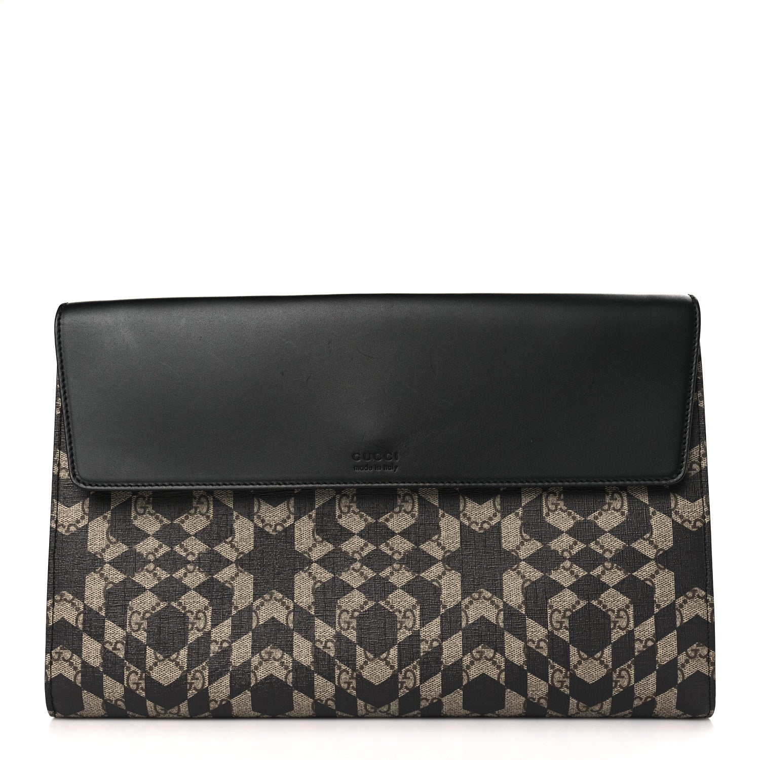 Gucci GG Supreme Monogram Caleido Print Clutch Black 1 of 9