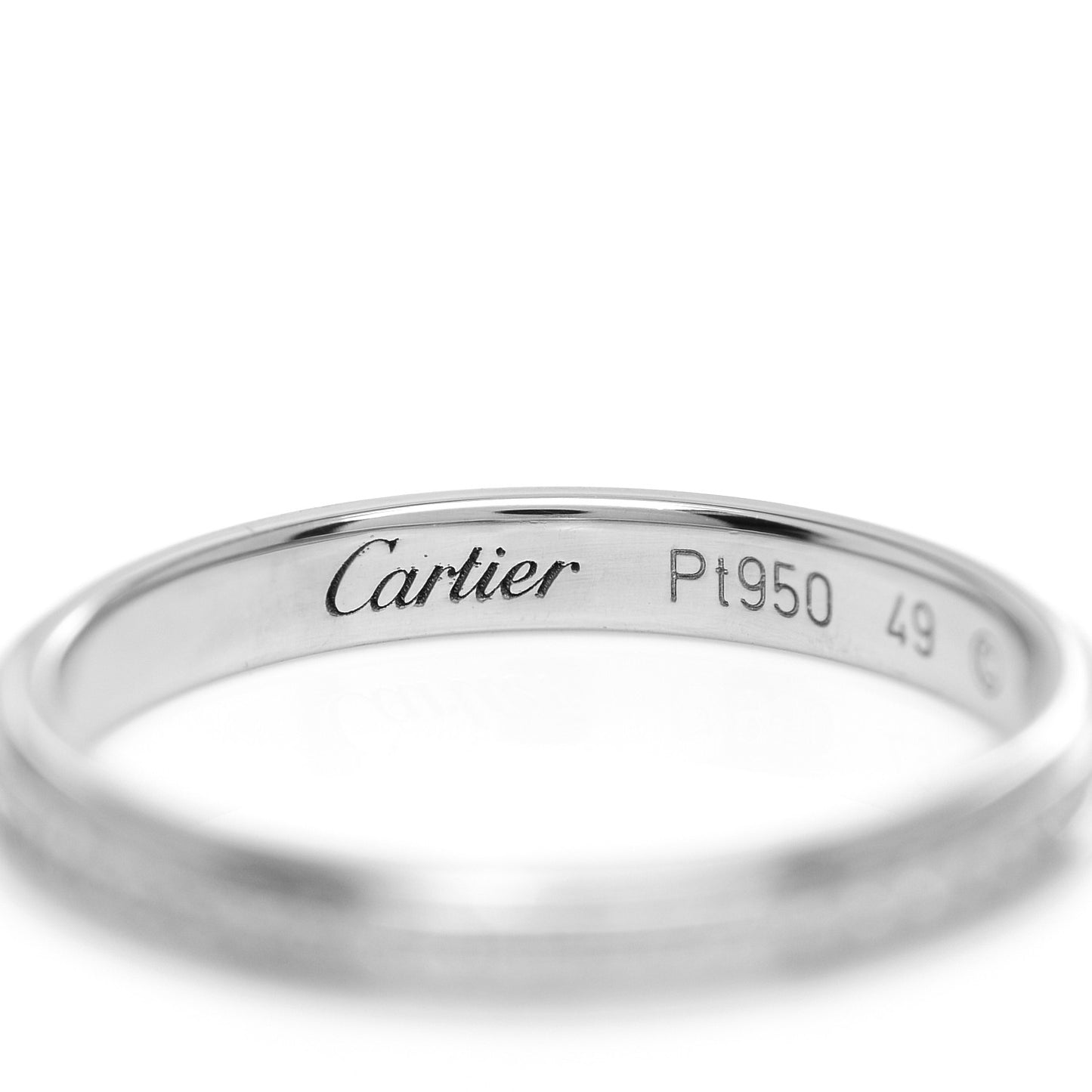 Platinum Diamond 2.3mm D'Amour Wedding Band Ring 49 5