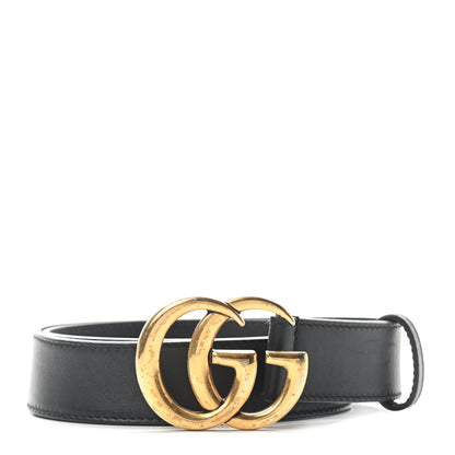 Gucci Calfskin Double G 30mm Belt 75 30 Black 1 of 6