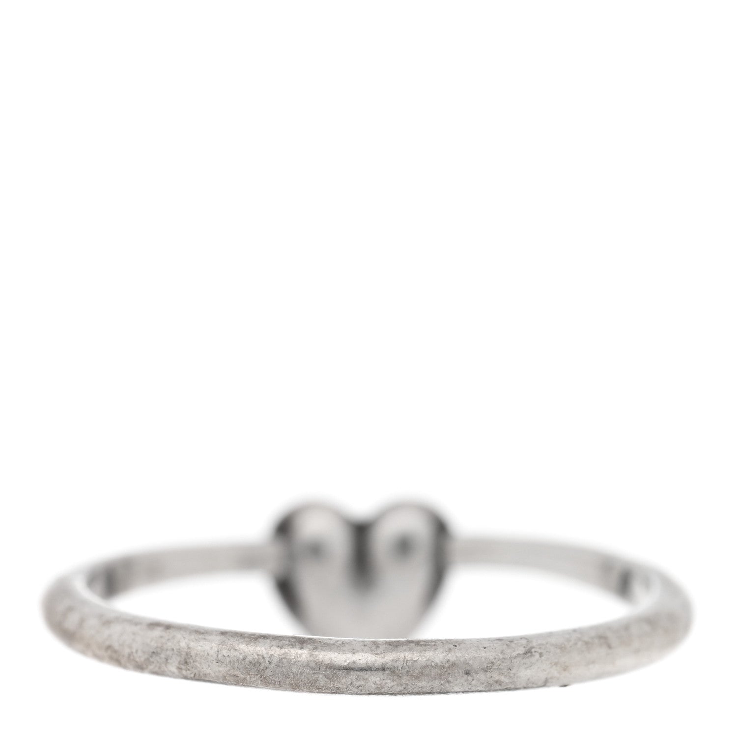Chrome Hearts Sterling Silver Diamond Heart Bubblegum Ring 58 8.25 3 of 4