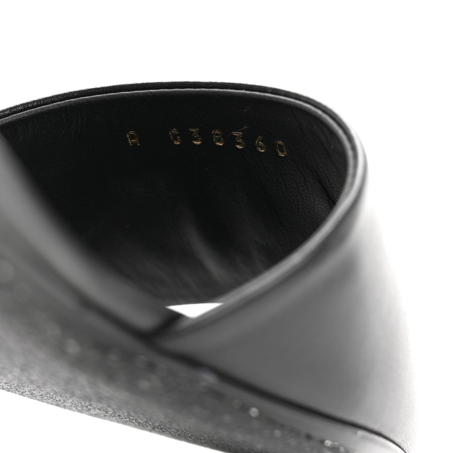 Lambskin Pearl CC Sandals 38.5 Black