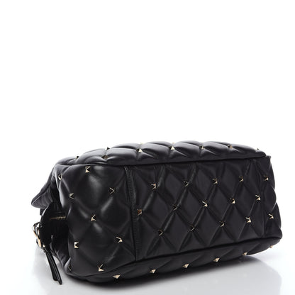 Valentino Garavani Nappa Candystud Double Handle Shoulder Bag Black 3 of 9