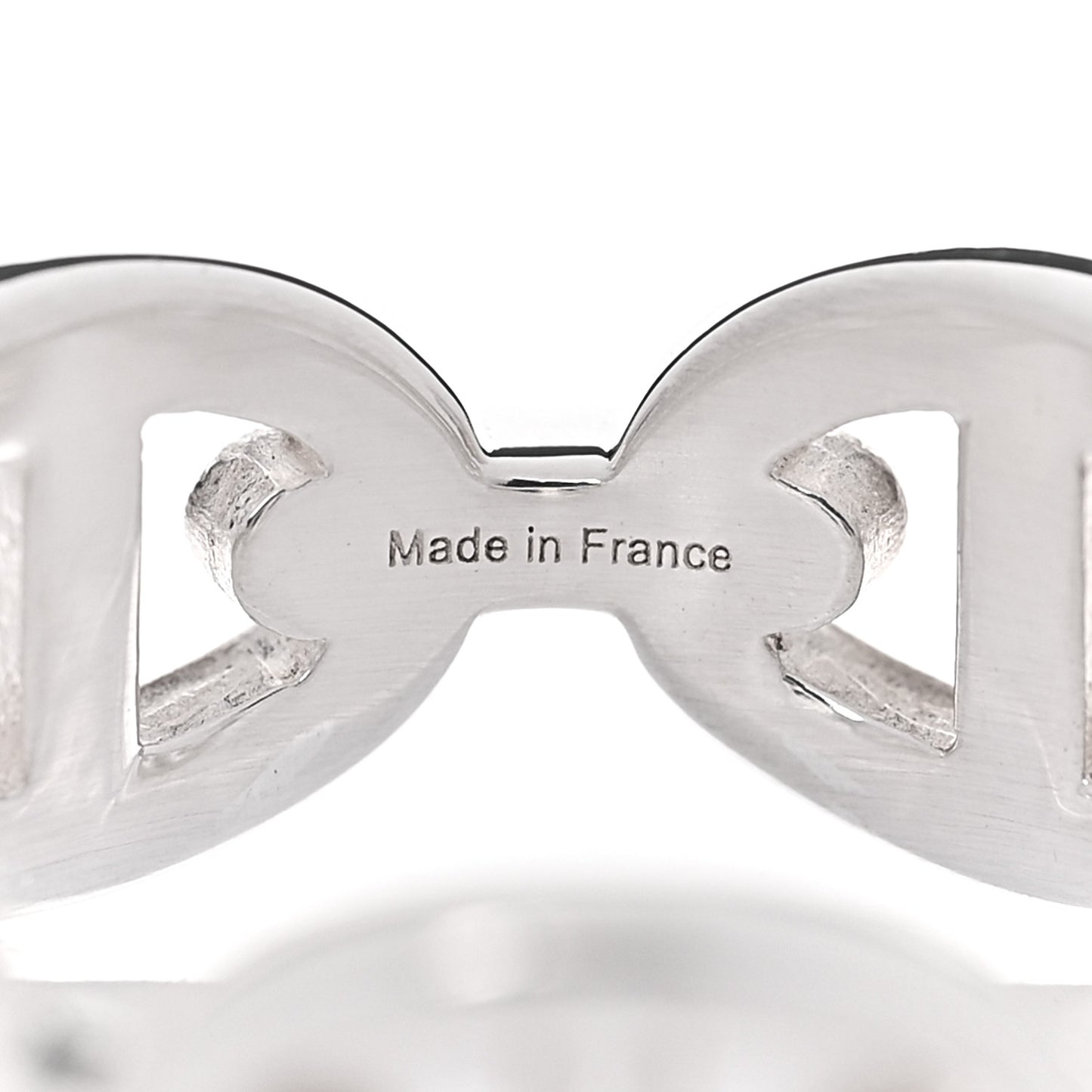 Sterling Silver PM Chaine d'Ancre Enchainee Band Ring 52 6