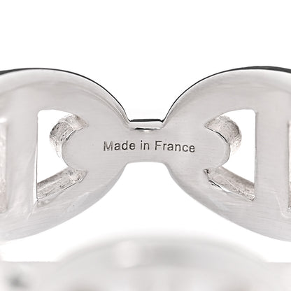 Hermes Sterling Silver PM Chaine d'Ancre Enchainee Band Ring 52 6 5 of 8